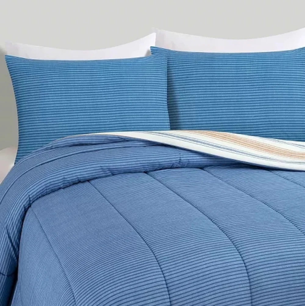 Macy's Twin XL 2 Pc Stripe Comforter Set NWT
